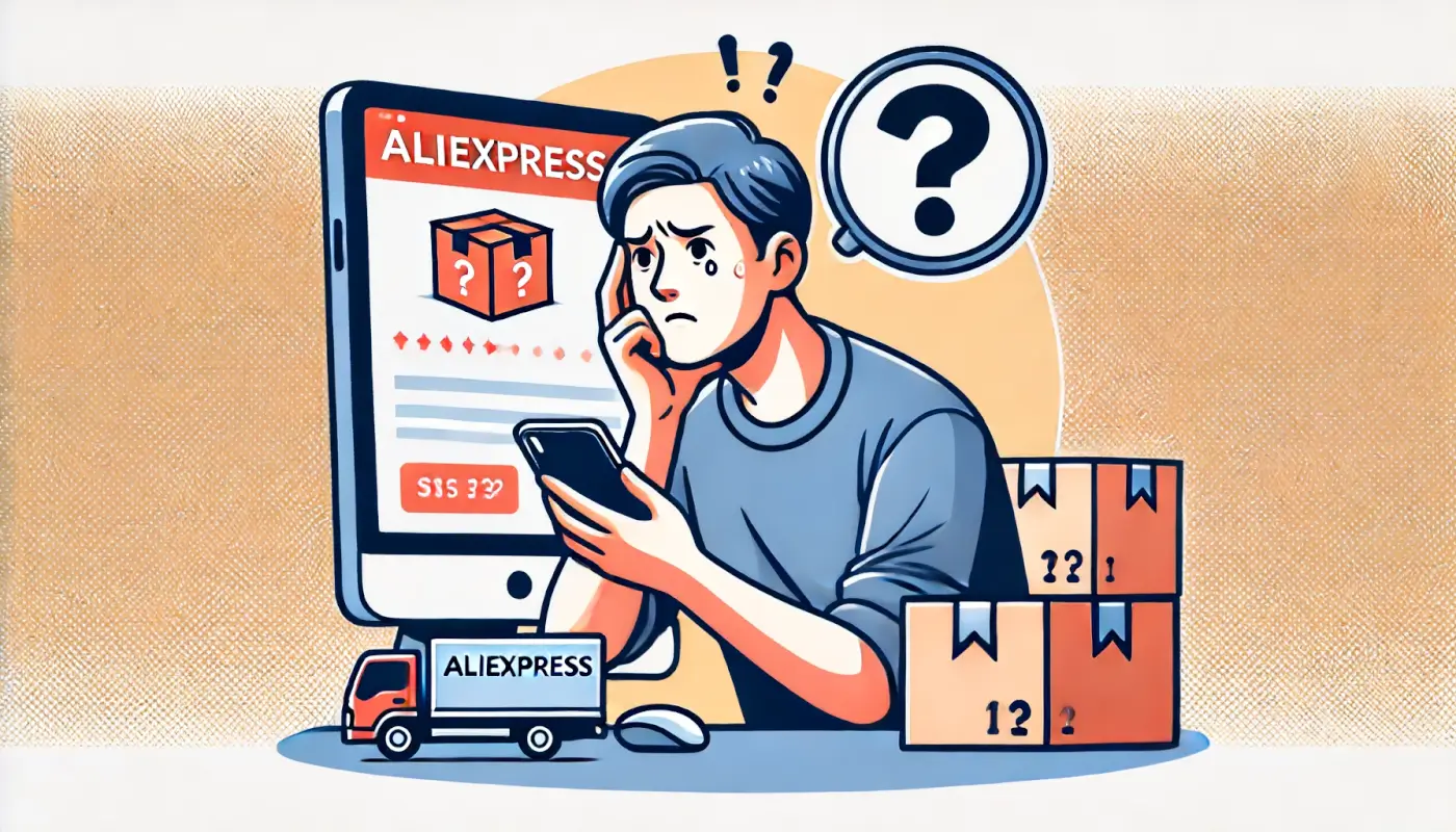 AliExpress商品未着の例文