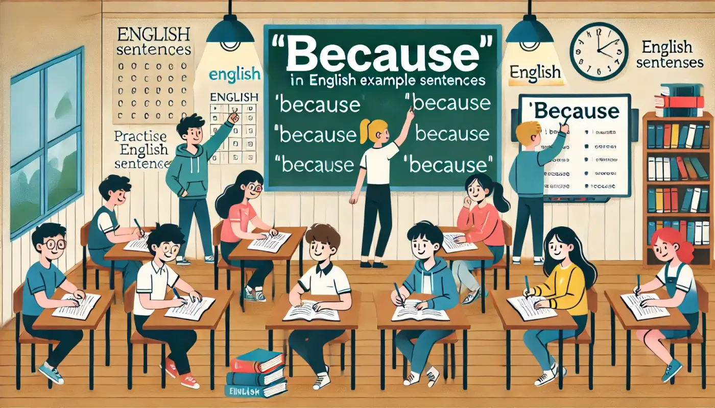becauseを使った中学英語の例文集