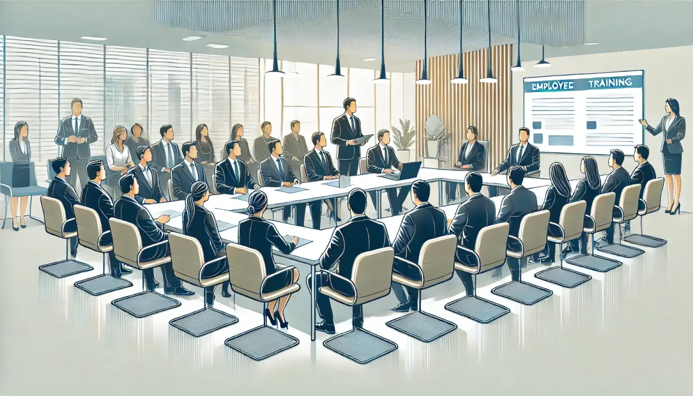 社員研修のお知らせに関する例文